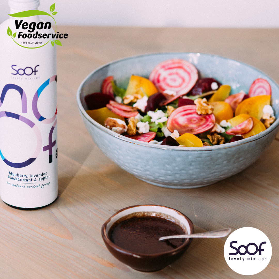 Fresh beet salad with vinaigrette from Soof Syrup